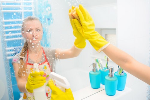 Deep bathroom cleaning during end of tenancy cleaning in Highbury
