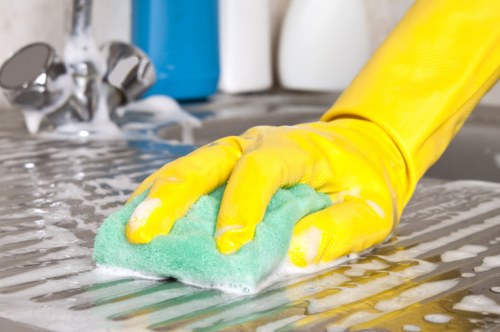 Targeted stain treatment on a carpeted floor